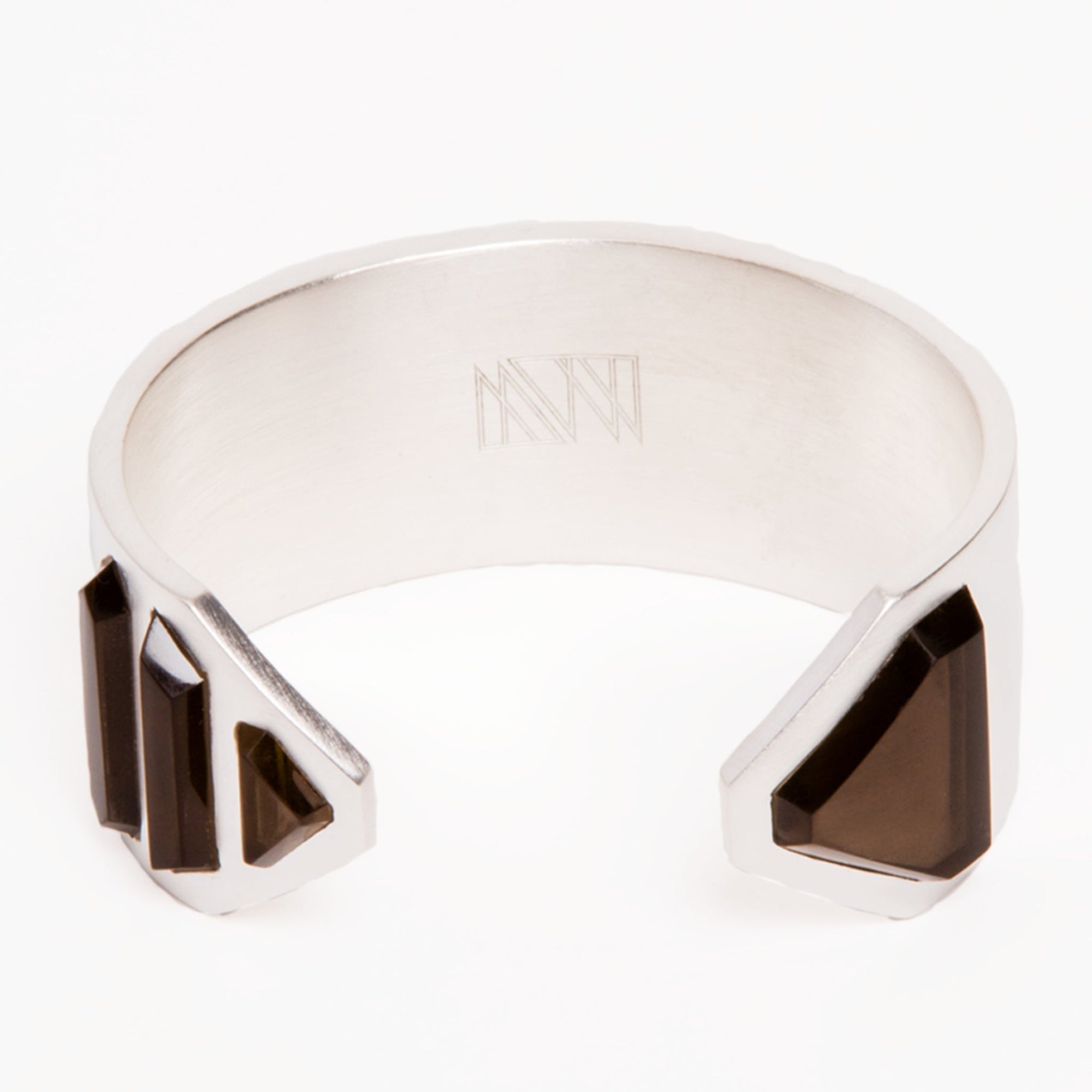 Vice Cuff | Brass | Smokey Quartz
