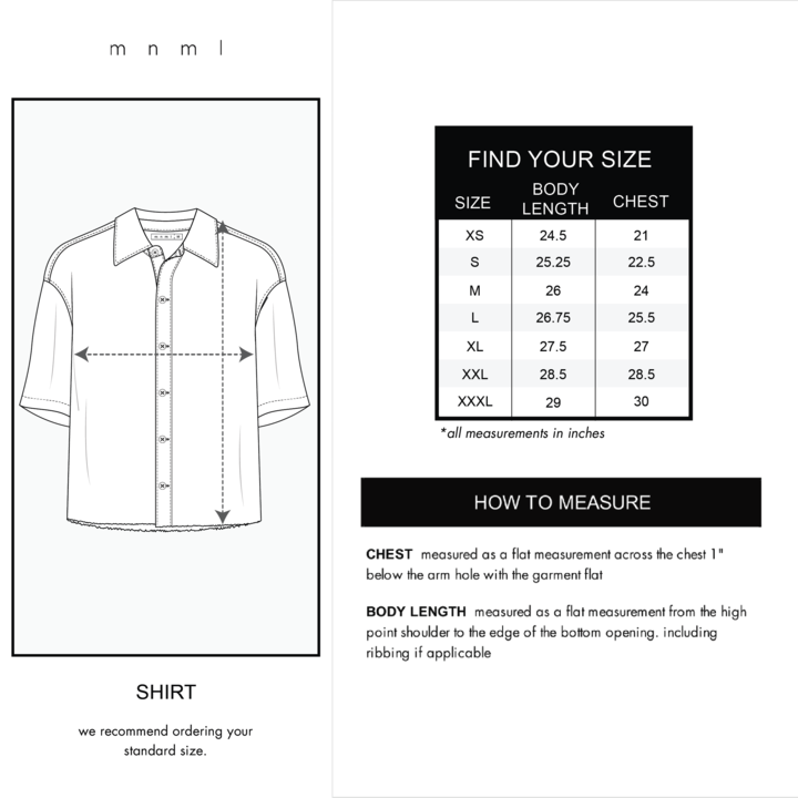 Product size guide