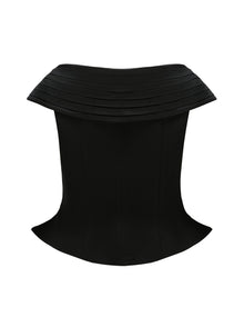 Belle Satin Top | Black