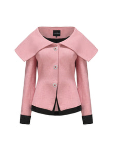 Nadia Lapel Jacket | Pink