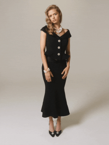 Belle Satin Top | Black