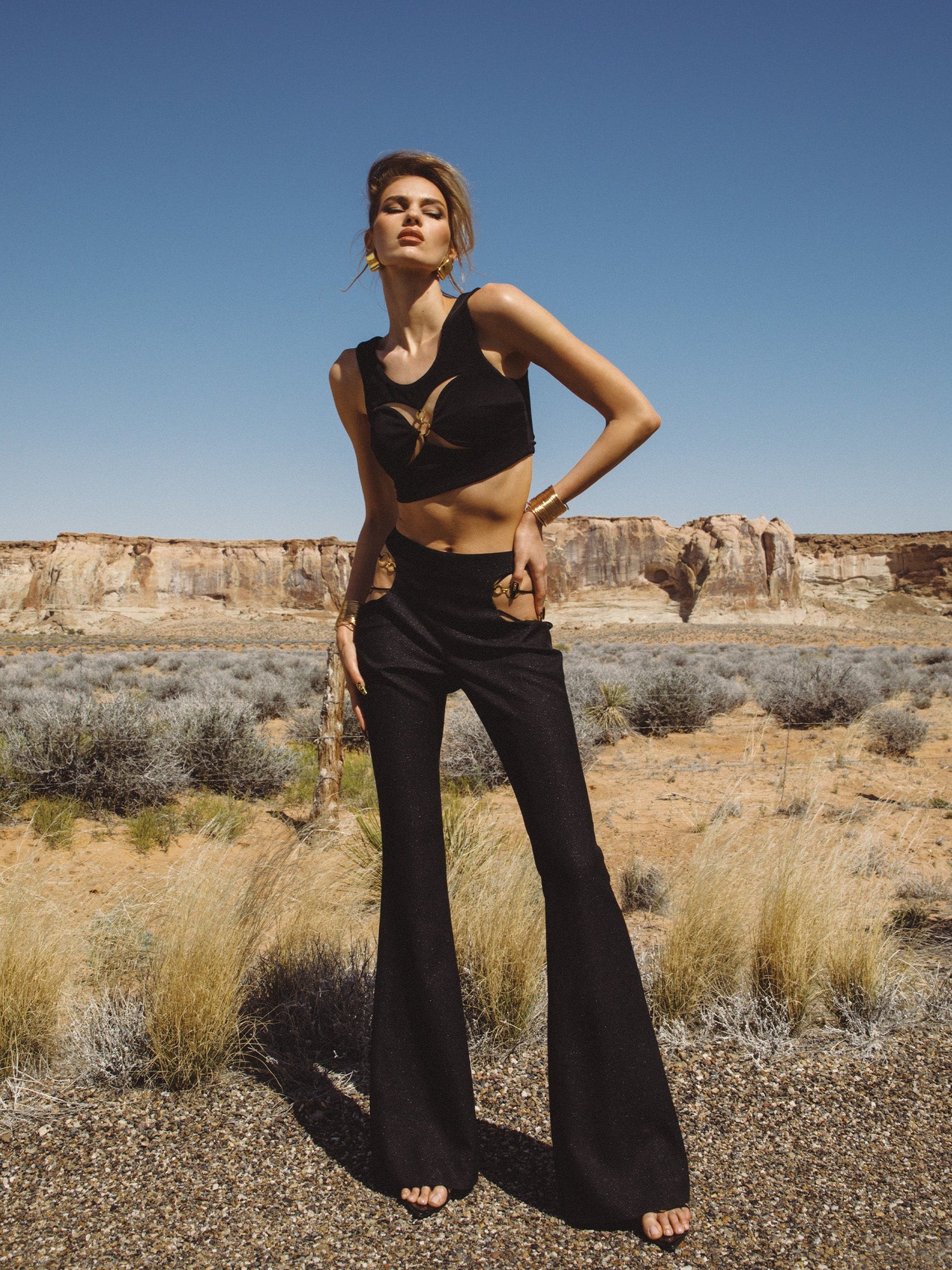 Chiara Crop Top | Black