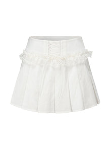 Maddie Lace Skirt | White
