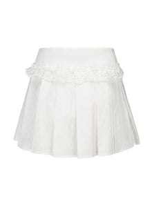 Maddie Lace Skirt | White