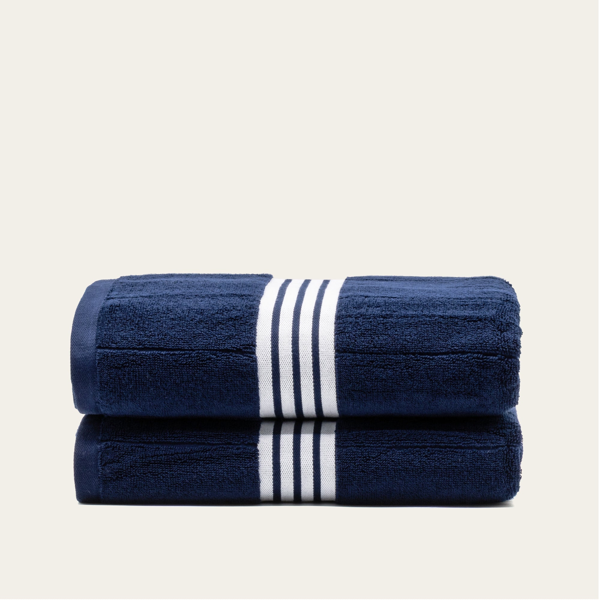 Nautilus Australian Cotton Towels | Navy/White