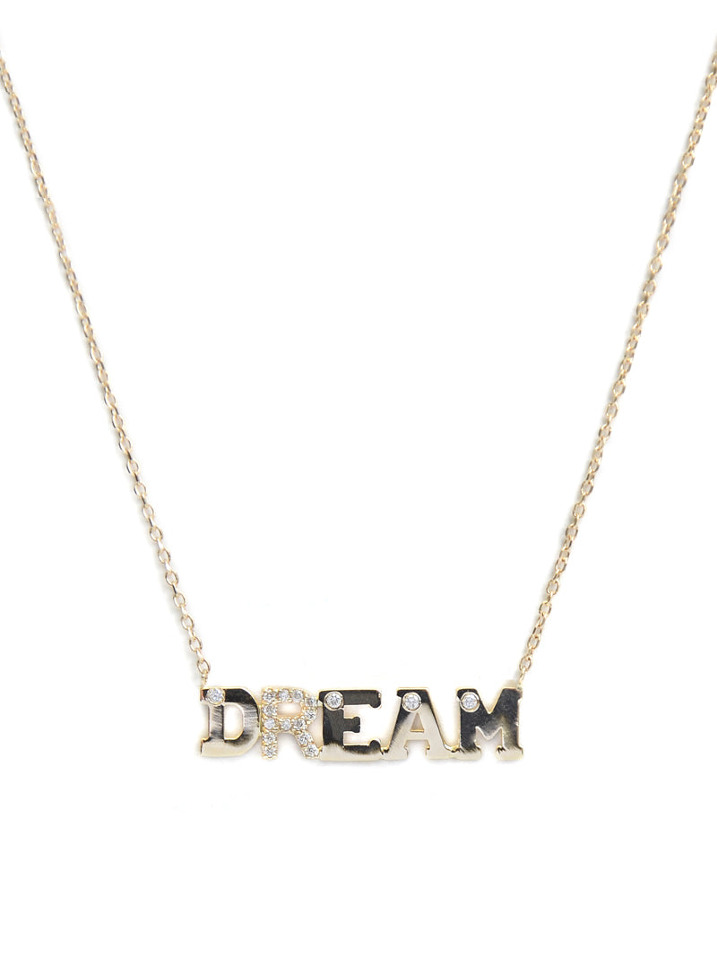 Love Letter DREAM necklace | Diamonds | 14K Yellow Gold