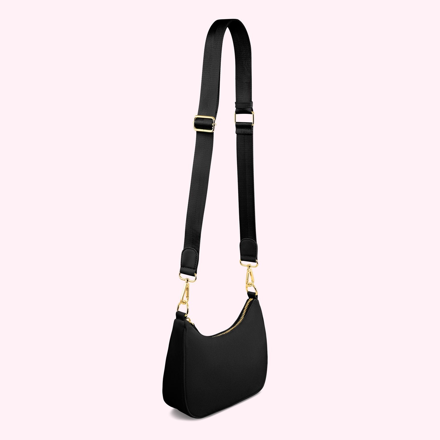 Curved Crossbody Bag | Noir