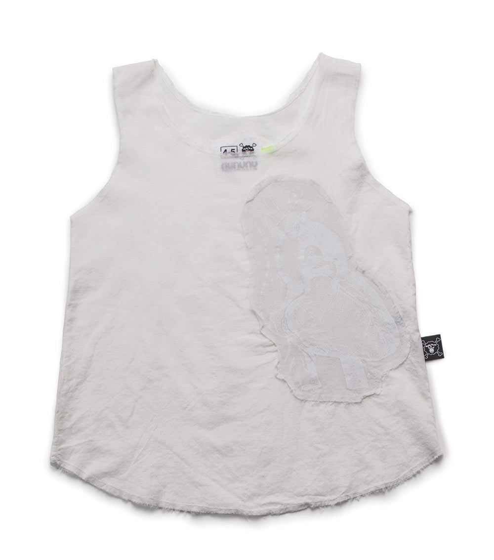 Kid | Voile Patch Tanktop | White