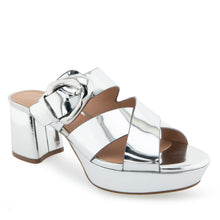 Collin | Silver Mirror Faux Leather