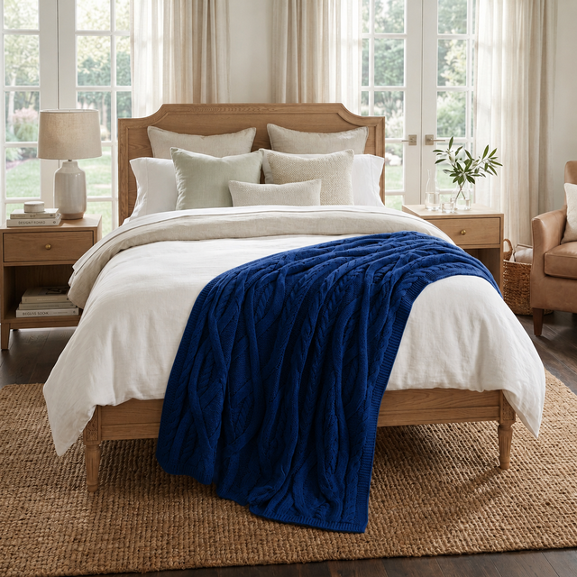Buckley Throw | Admirals Blue