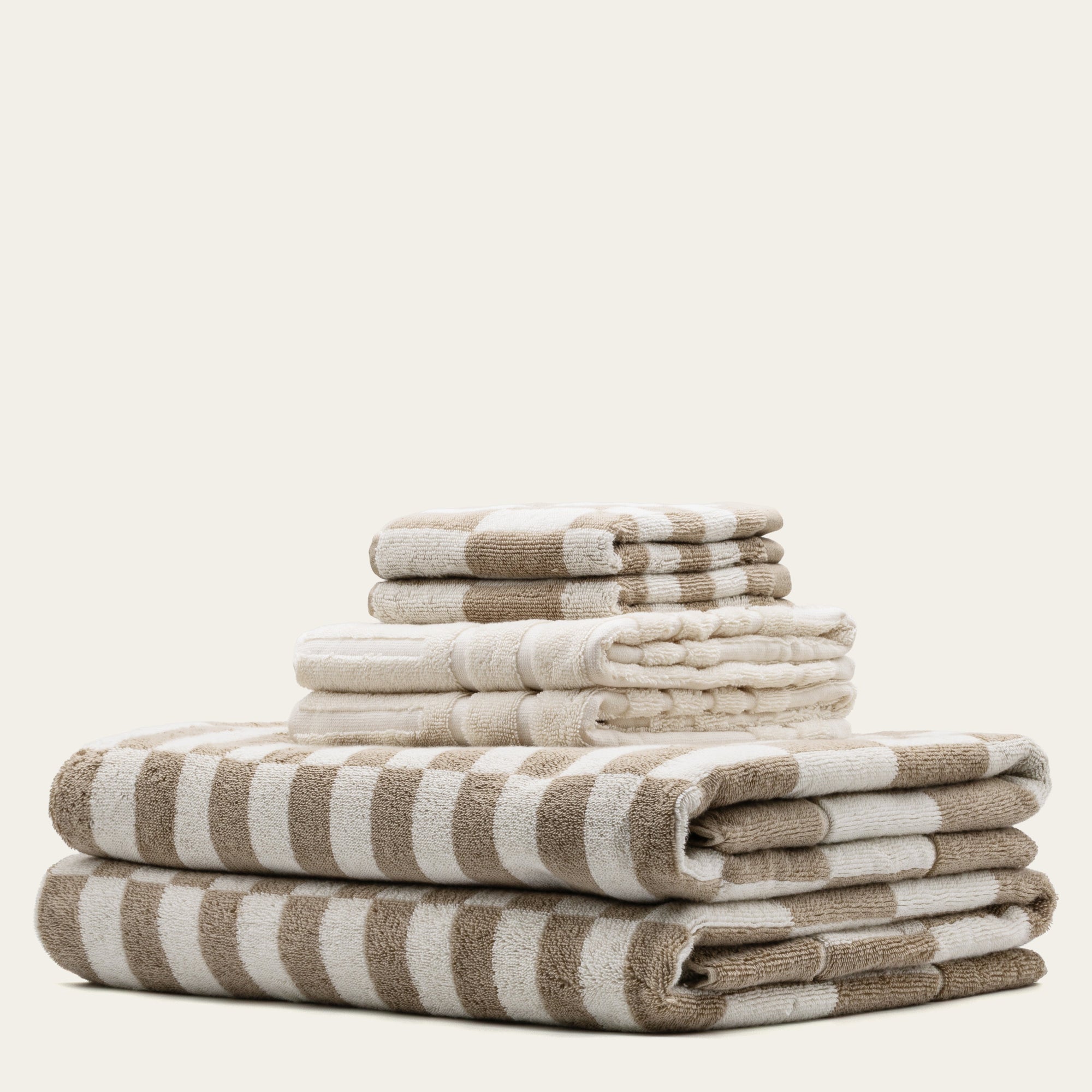 Pietra Australian Cotton Towels | Tan/Ecru