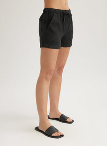 Linen Pocket Short | Black