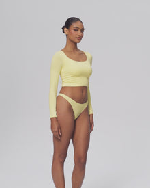 Cropped Round Neck Top | Ballet Pink