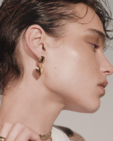 Two-Tone Heart Earrings | Gold/Silver
