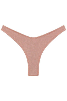 Binded Thong Bikini Bottom | Prima Pink Sparkle