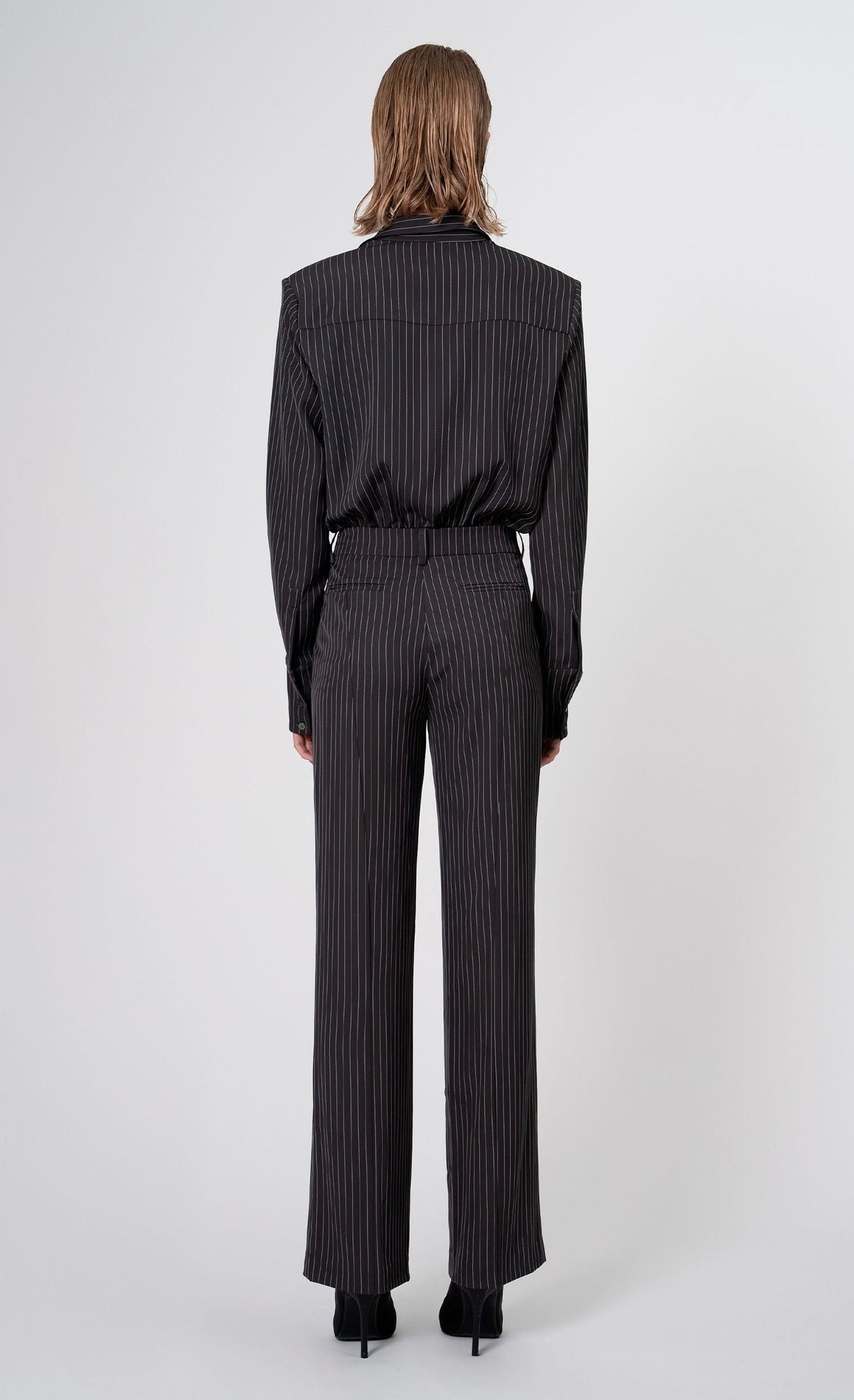 Elowen Bodysuit | Gray/White Stripe