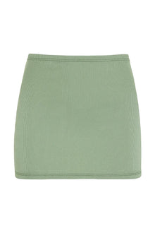 Micro Skirt | Sage Green Rib