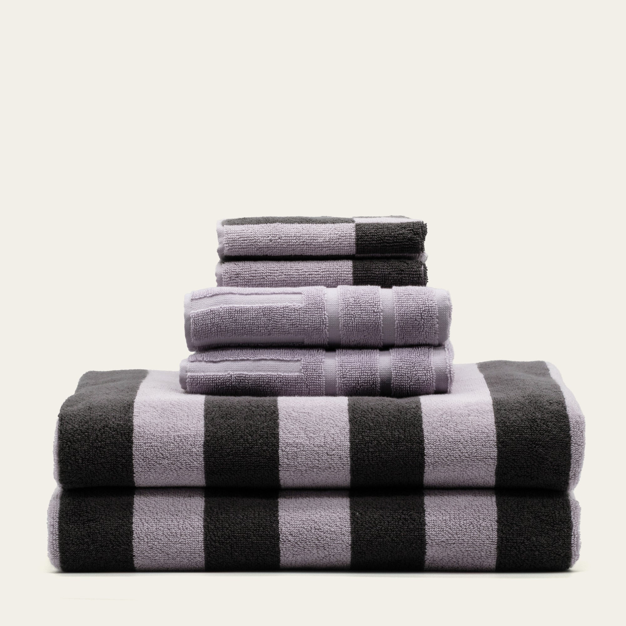 Shadmoor Australian Cotton Towels | Lilac/Charcoal