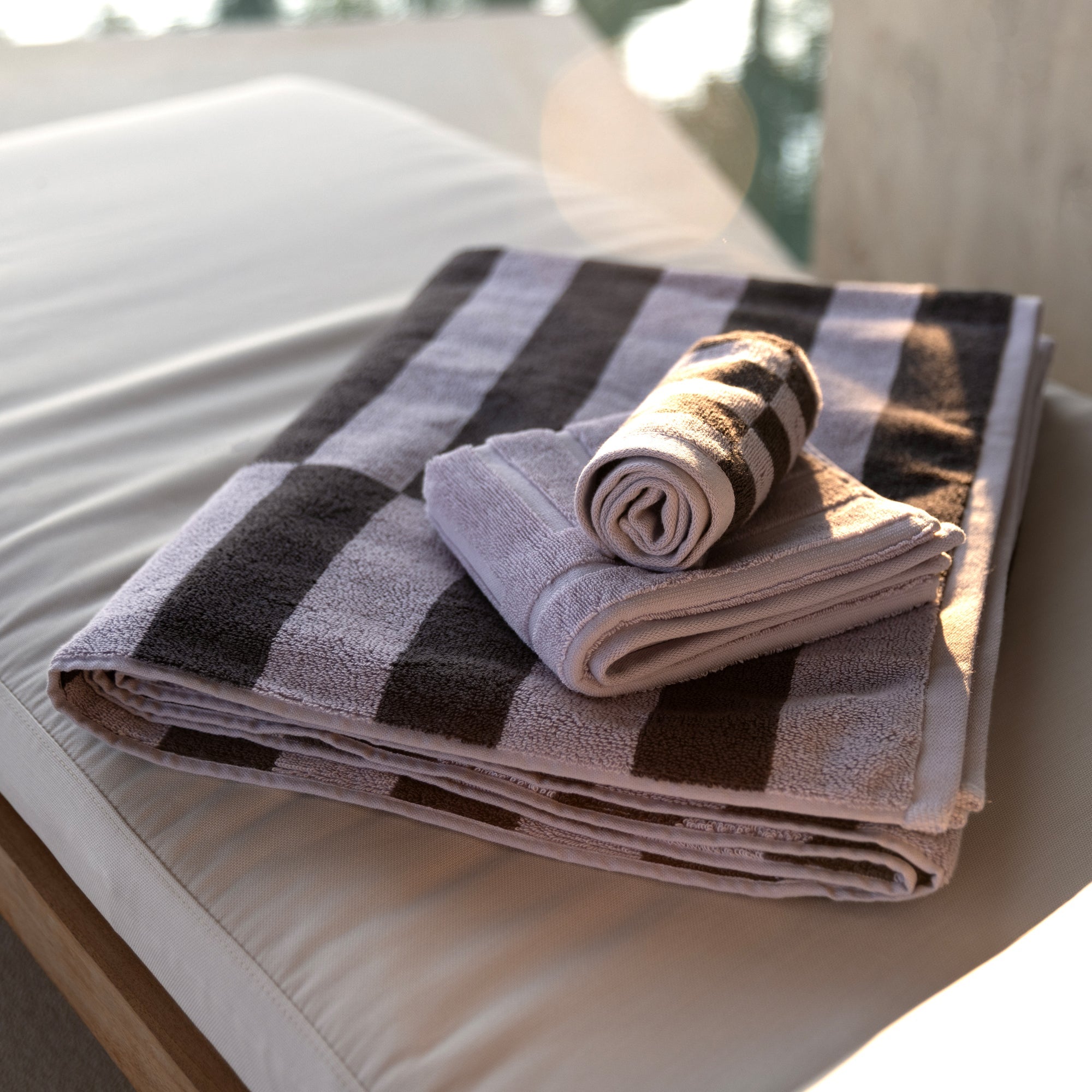 Shadmoor Australian Cotton Towels | Lilac/Charcoal
