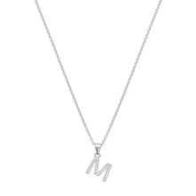 THE PAVE SINGLE BLOCK INITIAL NECKLACE - The M Jewelers