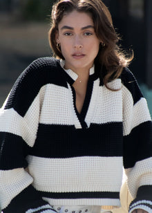 The Cass Pullover - Solid & Striped
