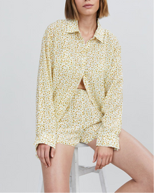 Womens | Delmore Button Down Shirt | Sunflower Print