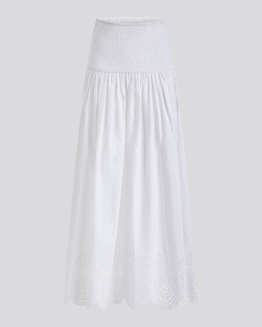 The Eyelet Zaria Skirt - Solid & Striped