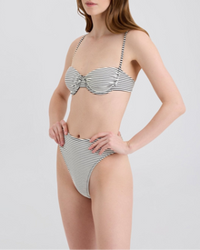Womens | Miranda Bikini Bottom | Noir White Stripe