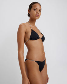 The Morgan Rhinestone Bikini Bottom - Solid & Striped