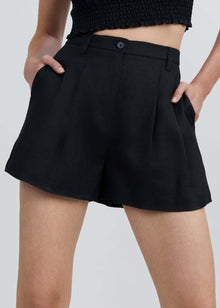 Womens | Oceane Linen Short | Noir