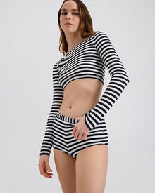The Ribbed Baby Bike Short - Solid & Striped