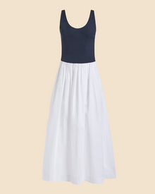 Womens | Samantha Scoopback Dress | French Navy/Ecru