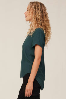 V-Neck Tee- Jade Night