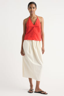 Isilda | Vesna Organic Cotton V-Neck Halter Top in Size Extra Small