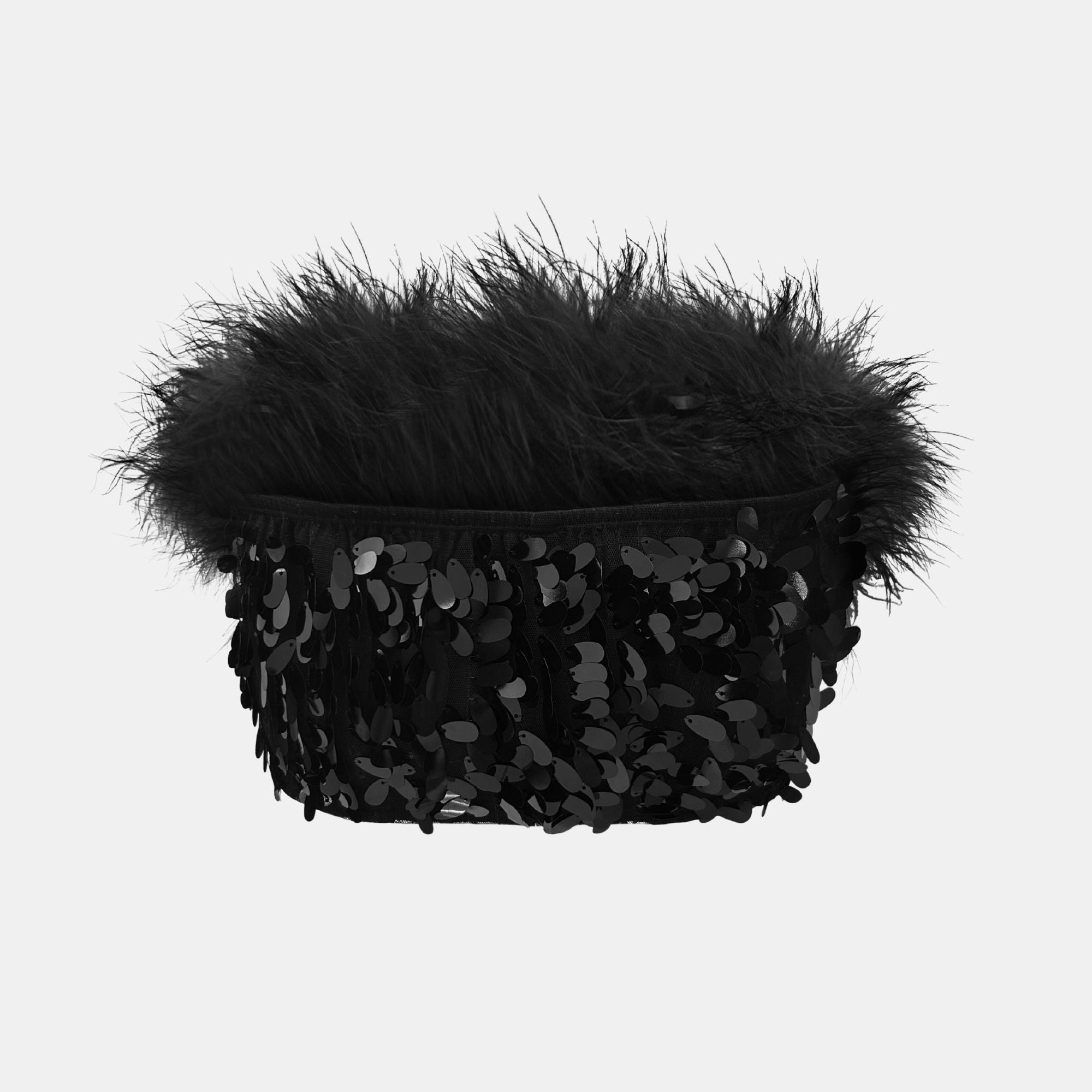 VIRGO Sequin Feather Top - OW Collection