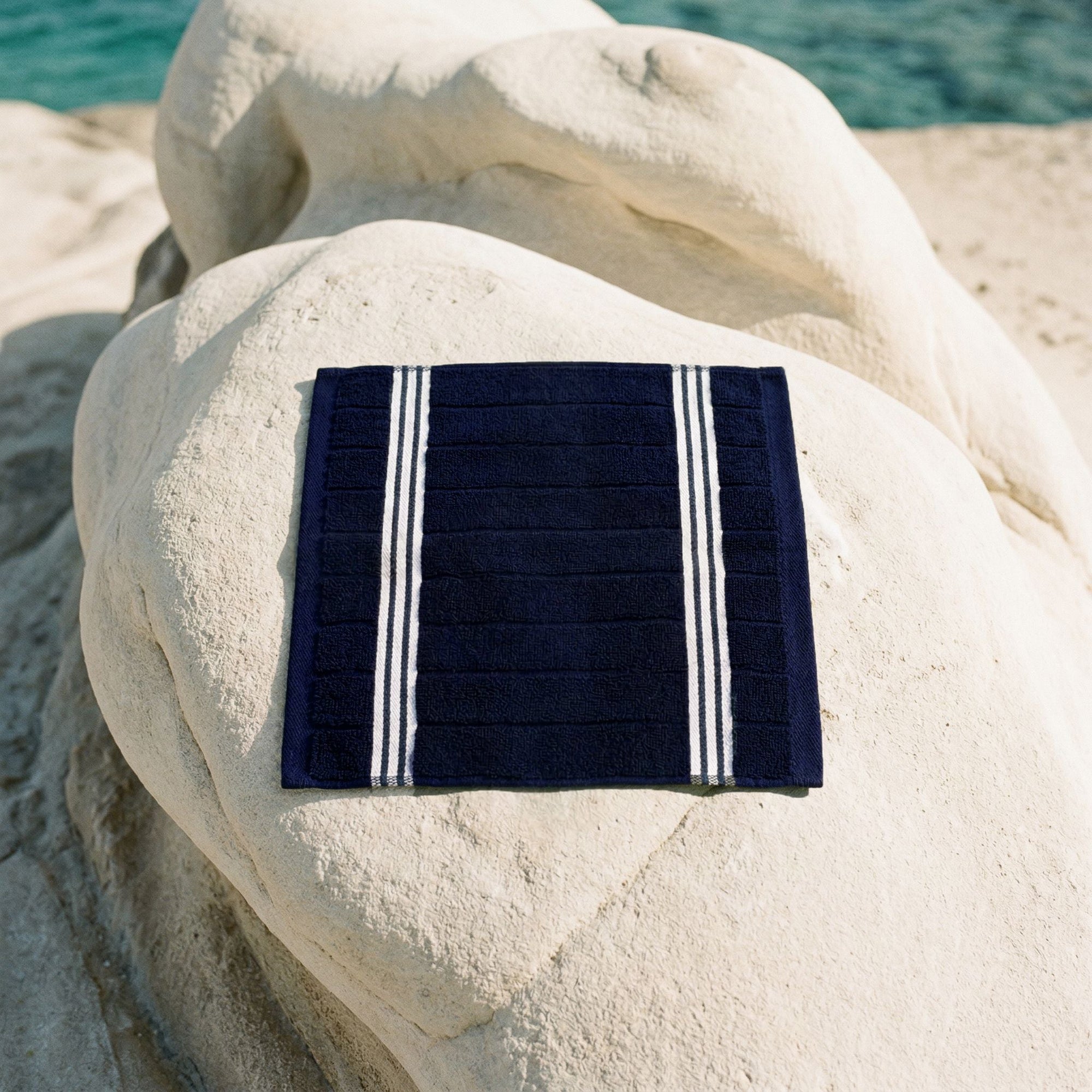Nautilus Australian Cotton Towels | Navy/White