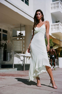 Chesley Chiffon Slip Dress | Washed Sage