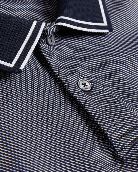 Men | Helta Short Sleeve Slim Fit Polo | Navy