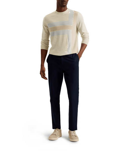Men | Roika Long Sleeve Regular T Crew Neck | Light Pastel Brown