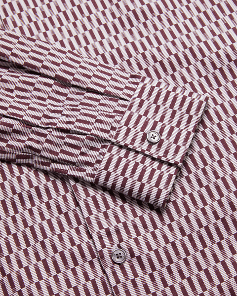 Men | Frestin Long Sleeve Retro Stripe Geo Sh | Red