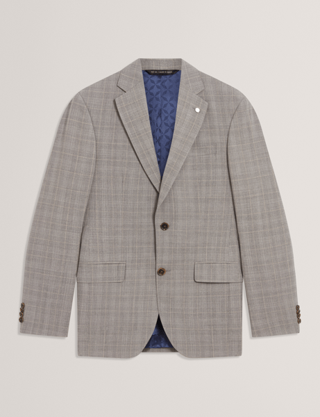 Men | Classic Wool Suit Jacket | Light Pastel Grey (V3)