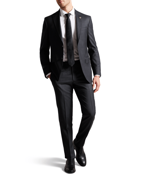Men | Classic Wool Suit Trouser | Charcoal