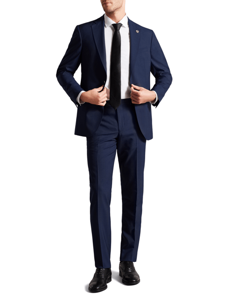 Men | Classic Wool Suit Jacket | Obsidian Heather