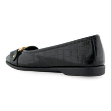 Bia | Black Croco Faux Leather